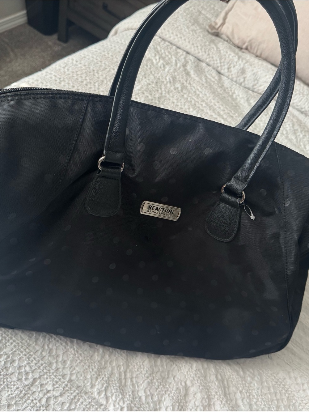 Kenneth Cole Reaction Black Polka Dot Tote